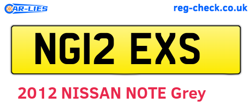 NG12EXS are the vehicle registration plates.