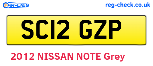SC12GZP are the vehicle registration plates.