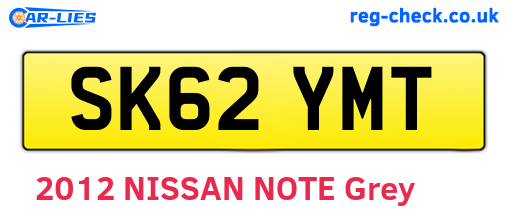 SK62YMT are the vehicle registration plates.