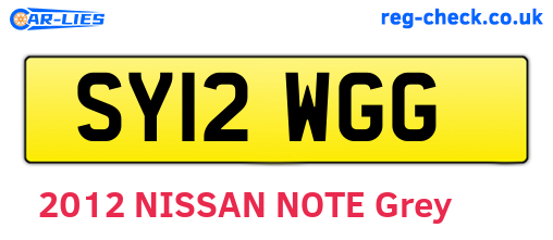SY12WGG are the vehicle registration plates.