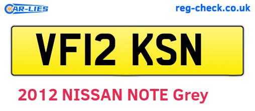 VF12KSN are the vehicle registration plates.
