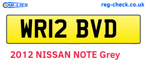 WR12BVD are the vehicle registration plates.