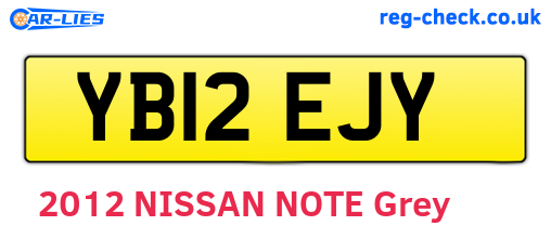 YB12EJY are the vehicle registration plates.