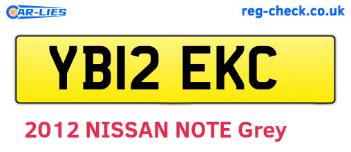 YB12EKC are the vehicle registration plates.