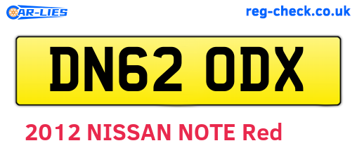 DN62ODX are the vehicle registration plates.