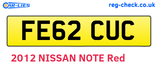 FE62CUC are the vehicle registration plates.