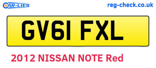 GV61FXL are the vehicle registration plates.