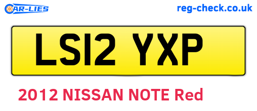 LS12YXP are the vehicle registration plates.