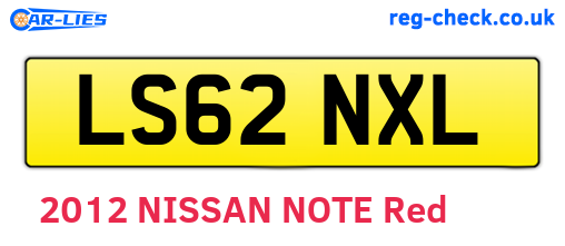 LS62NXL are the vehicle registration plates.