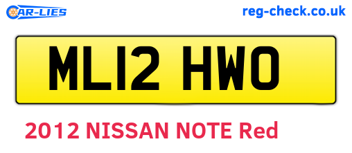 ML12HWO are the vehicle registration plates.