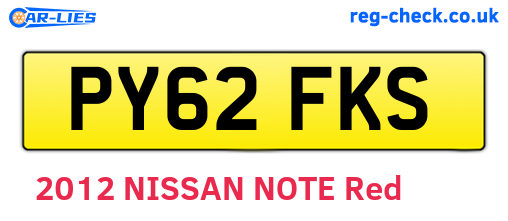 PY62FKS are the vehicle registration plates.
