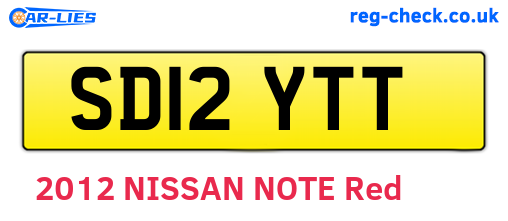 SD12YTT are the vehicle registration plates.