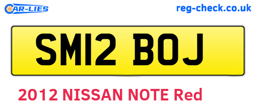 SM12BOJ are the vehicle registration plates.