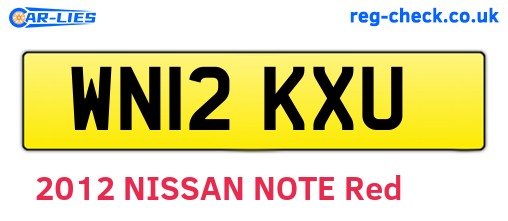 WN12KXU are the vehicle registration plates.