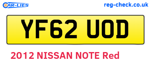 YF62UOD are the vehicle registration plates.