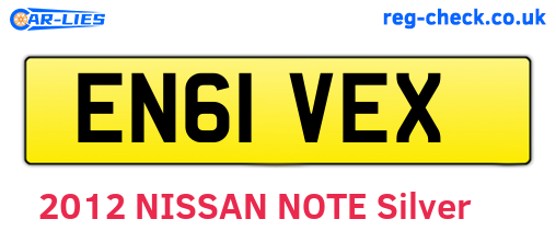 EN61VEX are the vehicle registration plates.
