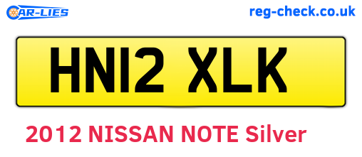 HN12XLK are the vehicle registration plates.