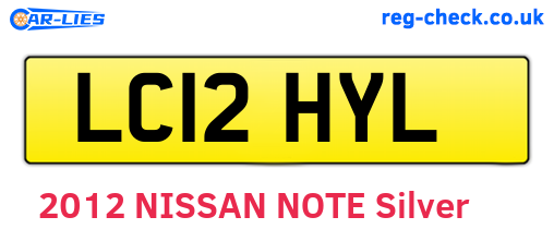 LC12HYL are the vehicle registration plates.