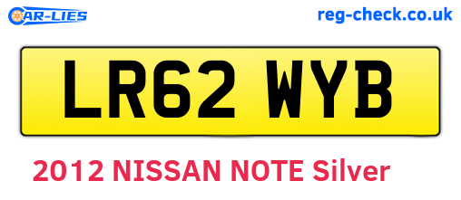 LR62WYB are the vehicle registration plates.