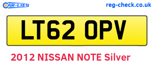 LT62OPV are the vehicle registration plates.