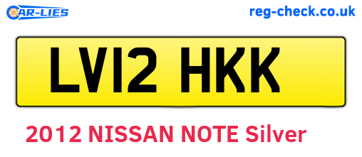 LV12HKK are the vehicle registration plates.