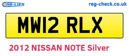 MW12RLX are the vehicle registration plates.
