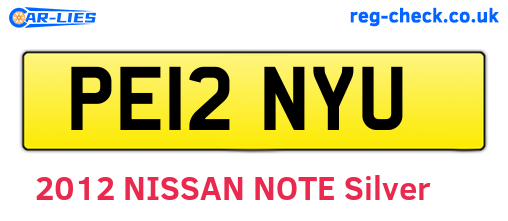 PE12NYU are the vehicle registration plates.