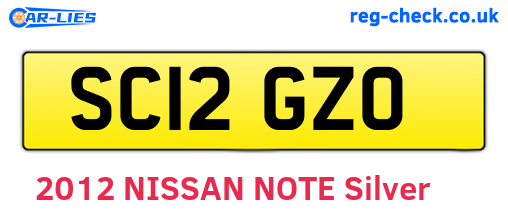 SC12GZO are the vehicle registration plates.