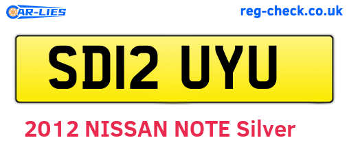 SD12UYU are the vehicle registration plates.