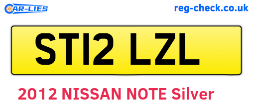 ST12LZL are the vehicle registration plates.