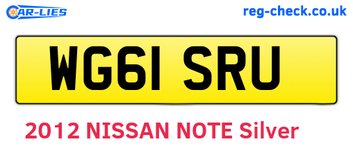 WG61SRU are the vehicle registration plates.
