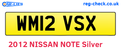 WM12VSX are the vehicle registration plates.