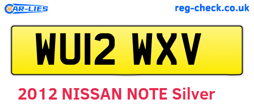 WU12WXV are the vehicle registration plates.