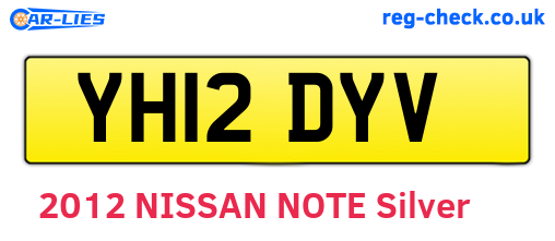 YH12DYV are the vehicle registration plates.
