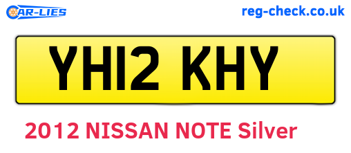 YH12KHY are the vehicle registration plates.