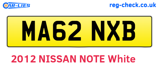 MA62NXB are the vehicle registration plates.