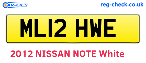 ML12HWE are the vehicle registration plates.