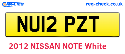 NU12PZT are the vehicle registration plates.