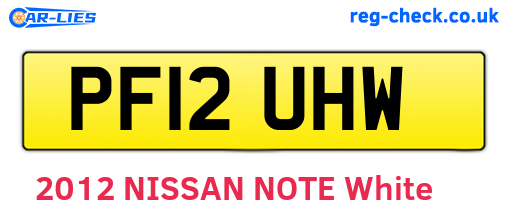 PF12UHW are the vehicle registration plates.