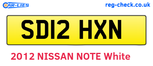 SD12HXN are the vehicle registration plates.