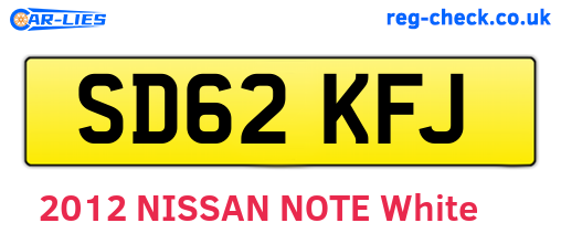 SD62KFJ are the vehicle registration plates.