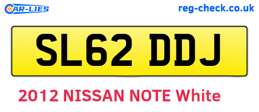 SL62DDJ are the vehicle registration plates.