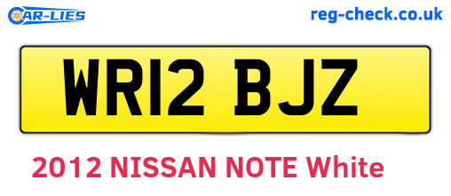 WR12BJZ are the vehicle registration plates.