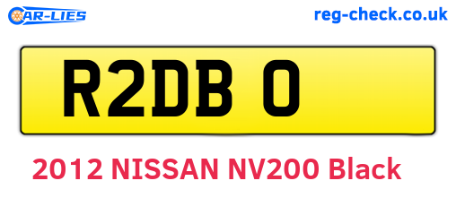 R2DBO are the vehicle registration plates.
