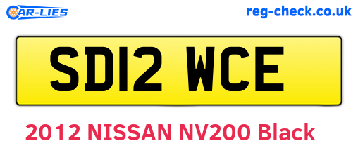 SD12WCE are the vehicle registration plates.