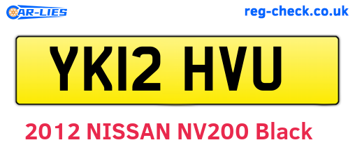 YK12HVU are the vehicle registration plates.