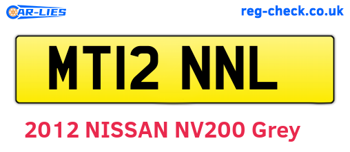 MT12NNL are the vehicle registration plates.