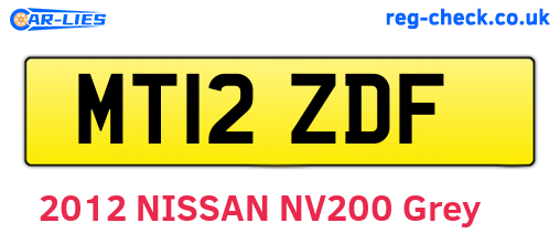 MT12ZDF are the vehicle registration plates.