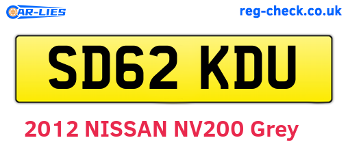 SD62KDU are the vehicle registration plates.