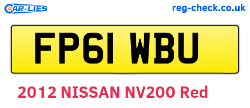 FP61WBU are the vehicle registration plates.